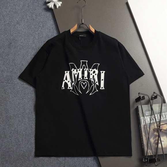 Meet the Posher Tops - AMIRI Black Tee with White Graphic Logo